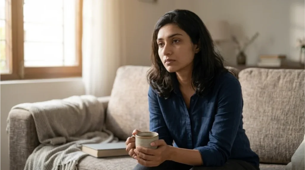 Person experiencing emotional exhaustion and loss of motivation from burnout