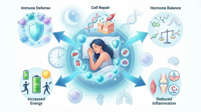 Icon set representing physical, mental, emotional, and social self-care