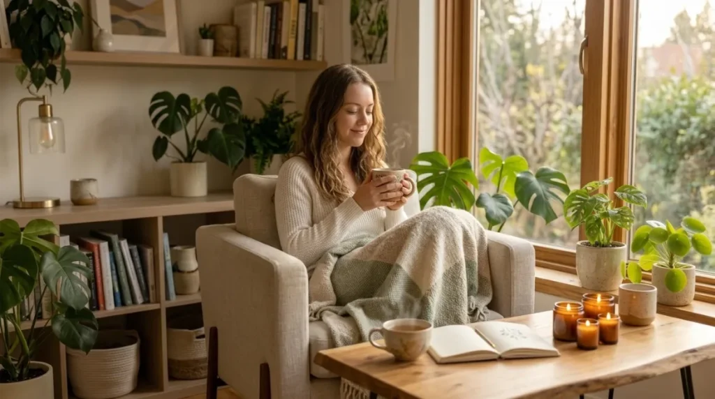 Serene home environment representing peace and well-being