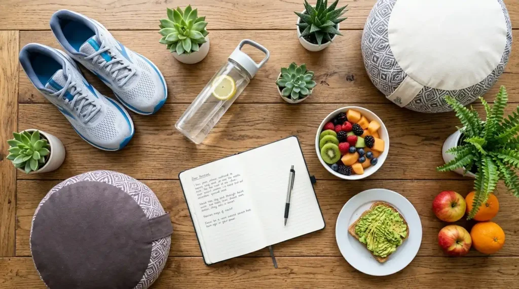 Healthy lifestyle essentials supporting mental wellness
