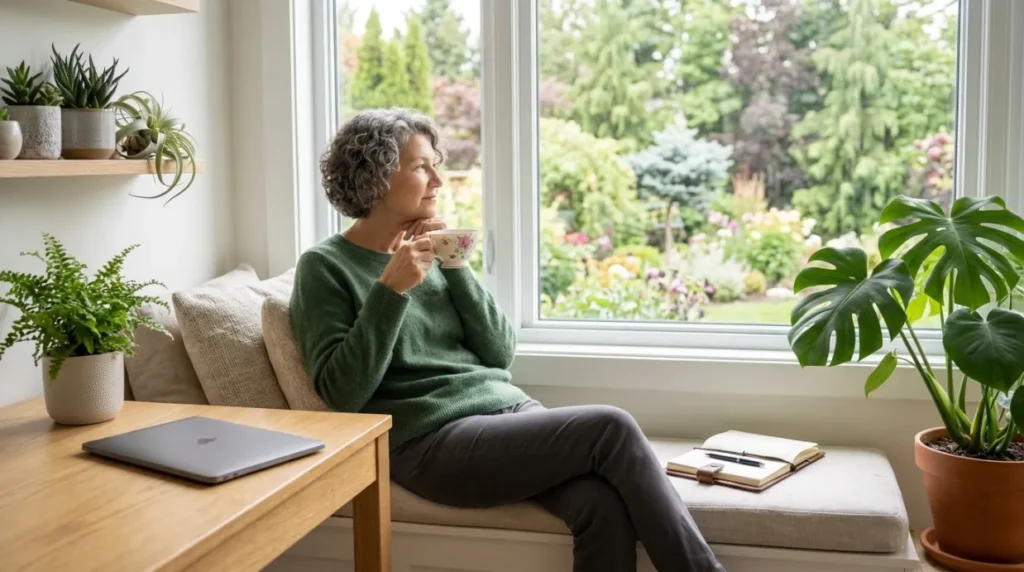 Busy woman balancing work and personal well-being