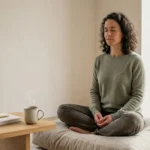 Person practicing healthy coping skills to manage stress