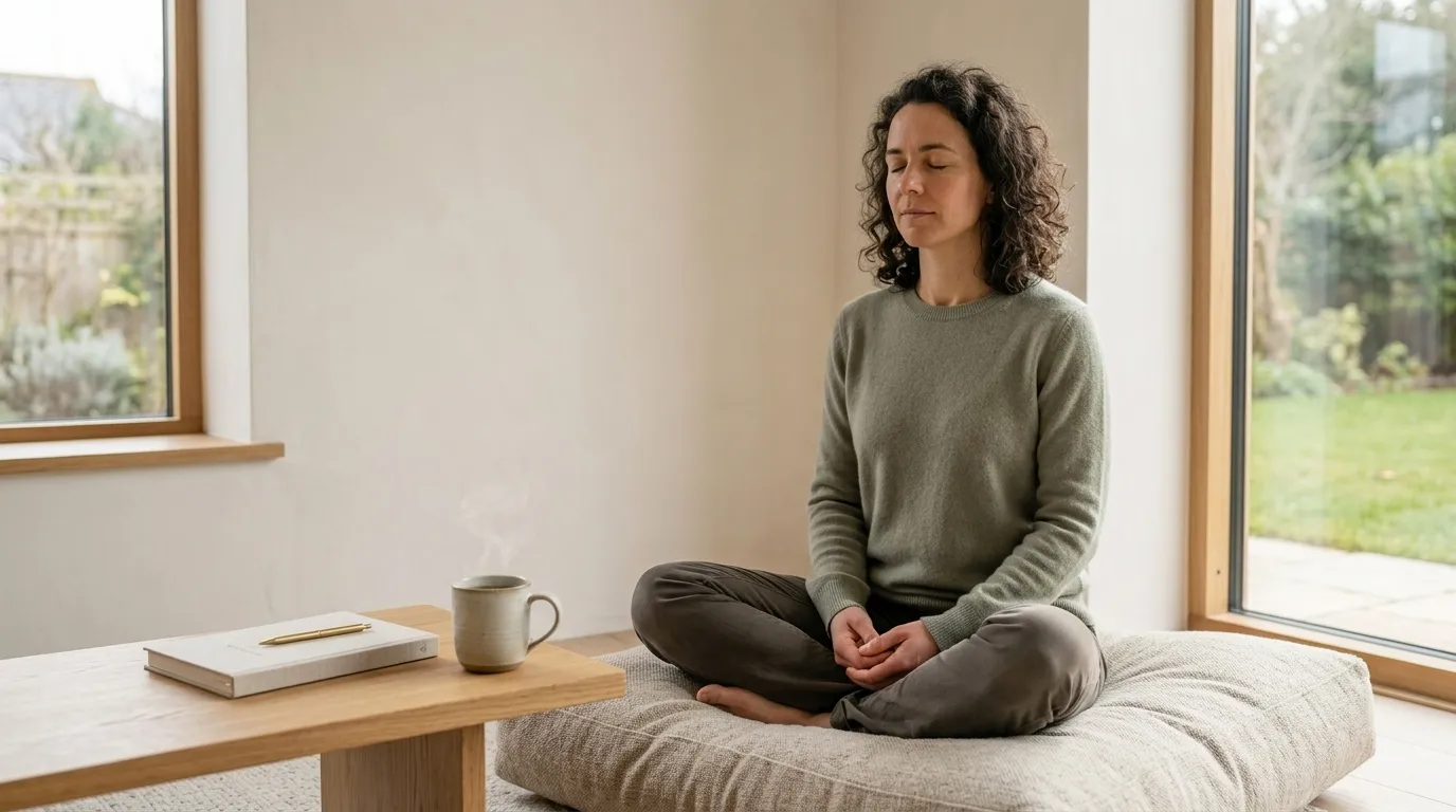 Person practicing healthy coping skills to manage stress