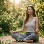 Person practicing mindfulness to protect mental health