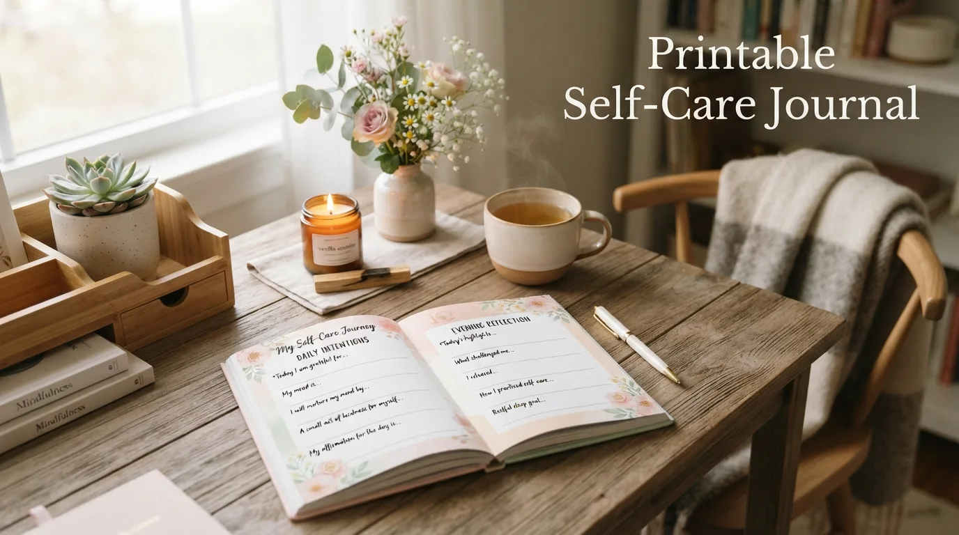 printable self care journal